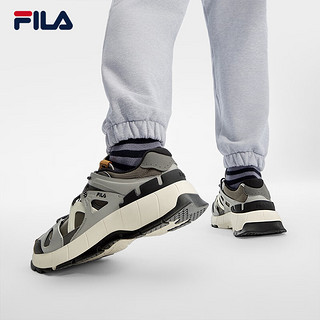 斐乐（FILA） 男鞋INSETTO摩登运动鞋2023冬大绑鞋 橡皮棕/燧石灰-BE 41码