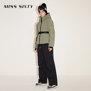 MISS SIXTY滑雪系列外套女质感显瘦撞色户外机能风 黑色 XS
