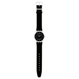 swatch 斯沃琪 瑞士手表 超薄系列 蝉翼黑2.0 新年男女石英表SS08K103