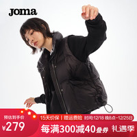 JOMA羽绒马甲女外穿90白鸭绒防风保暖运动羽绒服女冬季外套 运动服饰 黑色 S
