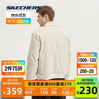 斯凯奇Skechers男款外套灯芯绒舒适保暖运动外套L323M095