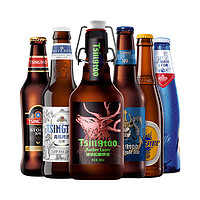 PLUS会员：青岛啤酒 精酿组合6种330ml*12瓶（白啤+黑啤+皮尔森+海神IPA+琥珀拉格）4月产 赠送菠萝啤330ml*12听