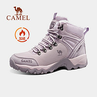 骆驼登山女鞋防滑高帮加绒保暖户外运动男徒步雪地靴