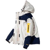 BURLEMON 冲锋衣男女保暖户外两件套登山服三合一外套防风秋冬滑雪服 LSM552米白-女 M