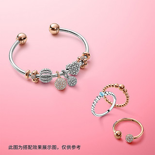 Pandora潘多拉天蓝色饰珠戒指925银气质简约石