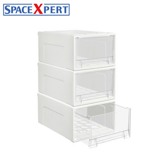 SPACEXPERT 空间专家 抽屉式收纳盒14L三只 收纳柜收纳箱内衣收纳玩具整理箱储物箱