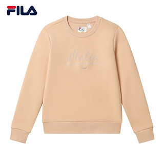 斐乐（FILA） FILA 斐乐女子卫衣季时尚基础简约休闲针织套头衫 梦幻橙-OR 160/80A/S