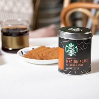 STARBUCKS 星巴克 阿拉比卡口感速溶黑咖啡粉冷萃中深度无蔗糖90g