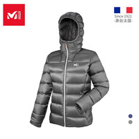 觅乐法国觅乐(MILLET) 防渗透羽绒服女轻量防风保暖连帽 MIV8023 4003 炭灰 L