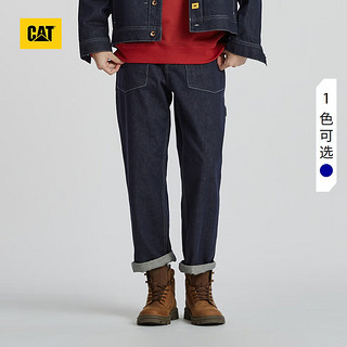 CAT卡特男士户外宽松直筒版型霓虹灯绣花设计牛仔裤 靛蓝 36