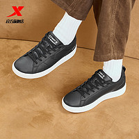 特步（XTEP）门店同款元素板鞋20女子革面运动鞋977418310028 黑 36