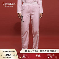 Calvin Klein内衣【龙年系列】男女新年刺绣法兰绒睡衣睡裤随心选 QS7101AD-FUM-丝绒粉-女款下装 XL