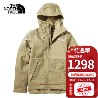 The North Face北面冲锋衣男外套24春季户外登山服防风保暖防水透气硬壳单冲 4UDNLK5/卡其色/防风防水 S/165