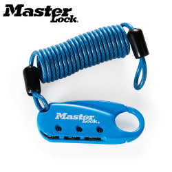 Master Lock 玛斯特 电动车头盔锁自行车密码锁柔性钢缆绳头盔锁挂锁1551D