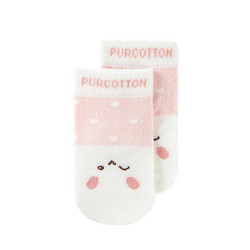 Purcotton 全棉时代 幼儿短筒抗菌袜 优质精梳棉 单双装 冬春