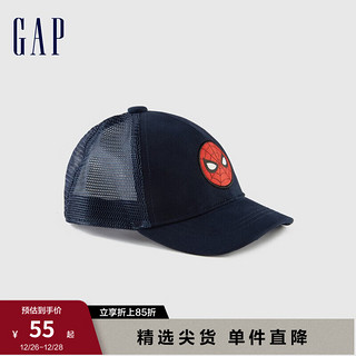 Gap 盖璞 男幼童秋季2023棒球帽771625儿童装休闲帽 海军蓝 2-5岁 90/52cm（M/L）