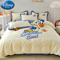 Disney 迪士尼 正品100支贡缎儿童床上三件套四件套全棉高密柔滑被套床单