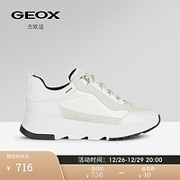 GEOX 杰欧适 女鞋日常简约舒适时尚圆头休闲鞋D26HXC 白色/米白色C1352 37