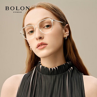 BOLON 暴龙 近视眼镜框明星同款简约透明大框BJ5036B90+依视路1.67钻晶膜致