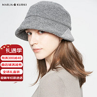 玛丽亚.古琦（MARJA KURKI）保暖羊毛贝雷帽女秋冬 时尚淑女帽 平顶休闲帽 灰色