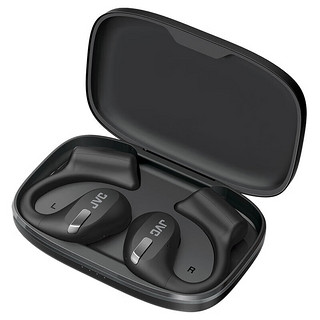 JVC（杰伟世）HA-NP50T 开放式蓝牙耳机 真无线不入耳蓝牙5.3 超长续航IPX4防水运动耳机 黑色