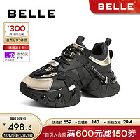 BeLLE 百丽 小众酷帅老爹鞋女24春季百搭时尚休闲鞋A7T1DAM4 黑色 39