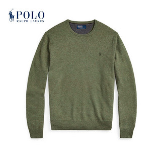 Polo Ralph Lauren 拉夫劳伦男装 23年秋标准版圆领针织羊毛衫RL17262 300-绿色 S