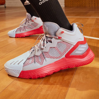 adidas阿迪达斯罗斯SOC男子秋季签名版中帮专业篮球运动鞋 灰/白/红 42(260mm)
