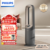 PHILIPS 飞利浦 净化凉风暖风三合一智能空气净化器AMF872/06家用除甲醛取暖器暖风机无叶风扇