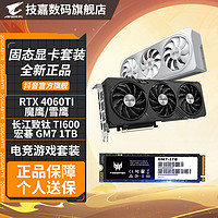 GIGABYTE 技嘉 RTX4060TI魔鹰/雪鹰显卡搭致钛TI600 1TB 固态硬盘