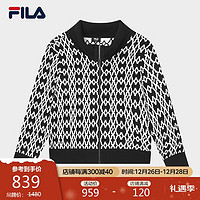 FILA 斐乐【高圆圆同款】Emerald女织外套冬满印上衣