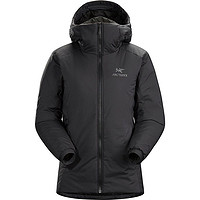 ARC'TERYX 始祖鸟 女士 ATOM AR HOODY 冬季保暖舒适 防风防水 轻量级连帽棉衣 户外保暖棉衣女 S 黑色Black