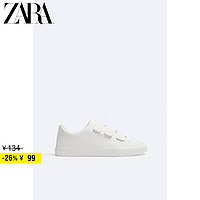 ZARA 折扣季  男鞋 白色魔术贴运动鞋小白鞋 2243220 001