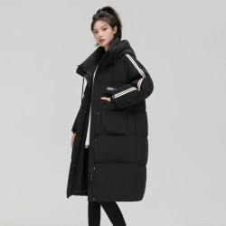 雪中飞 长款运动休闲过膝保暖羽绒服