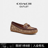 COACH 蔻驰 奥莱女士经典标志提花MONA便鞋