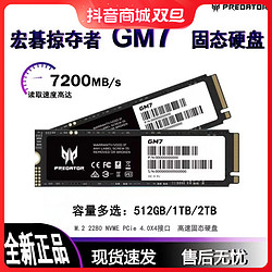 宏碁掠夺者GM7000 1TGM7 2TB/M.2固态硬盘SSD PCIE4.0接口NVMePS5