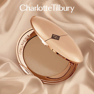 Charlotte Tilbury 柔焦持久蜜粉8g亮采白 定妆粉饼雾光小金盘定妆整日不脱妆