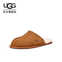 UGG 秋季男士休闲舒适保暖平底纯色家居外穿毛毛拖鞋 1101111