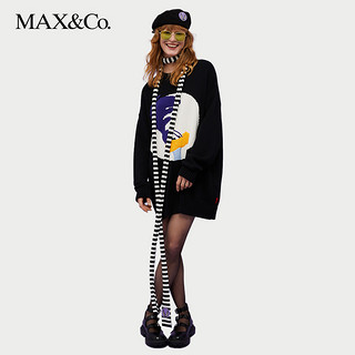 MAX&Co. 麦克斯蔻 &CO.LLABORATION LOONEY TUNES 胶囊系列 女士圆领毛衣 8361024102003 黑色 XS