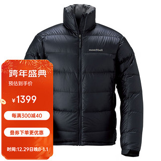 mont·bell 羽绒服男款夹克立领800蓬轻便保暖时尚冬季外套 1101426 黑色 BK XL/180