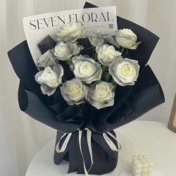 其他品牌鲜花绿植_鲜花速递黑骑士玫瑰花束七夕送男友生日礼物全国同