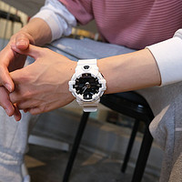 CASIO 卡西欧 G-SHOCK时尚潮流黑金非机械红武士石英表