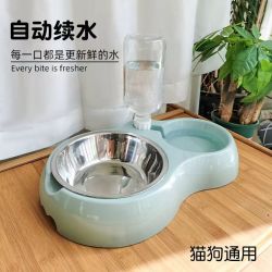 团子先生 狗盆狗碗猫碗双碗自动饮水猫盆食盆防打翻宠物碗猫咪狗狗用品大全