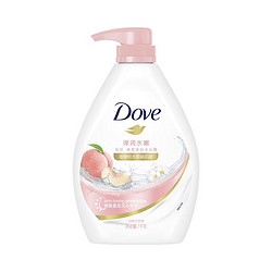 Dove 多芬 美肤系列 弹润水嫩清爽美肤沐浴露 白桃白茶香 1kg