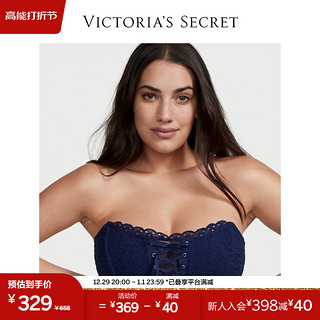 VICTORIA'S SECRET 性感蕾丝交叉绑带塑身衣鱼骨胸衣文胸内衣女