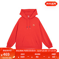 彪马（PUMA）【CNY】 女子廓形连帽休闲卫衣 BZ TOH HOOD627269 红色-11 M(160/84A)