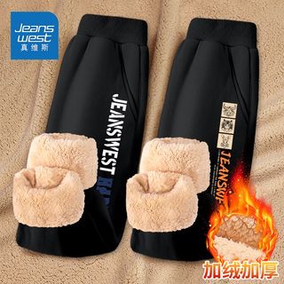 真维斯男童加绒加厚裤子冬季外穿长裤中大童儿童羊羔绒运动裤 【羊羔绒裤子单条】lmh18 160