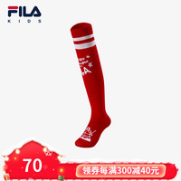 FILA【新年款】斐乐龙年袜子2024小童休闲运动红色及膝袜女童长筒袜潮 传奇红-RD L
