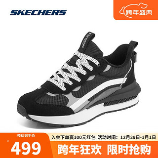 SKECHERS 斯凯奇 女鞋复古休闲鞋子155450 黑色224 36