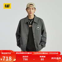 卡特彼勒CAT卡特夹克外套男士复古美式印花工装风教练夹克24春夏 深灰色 M